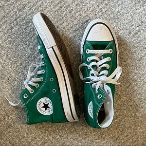 amazon green high top converse